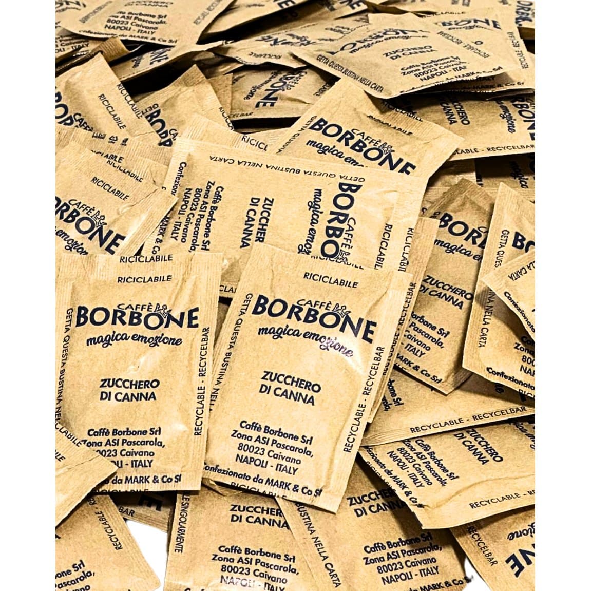 Caffè Borbone Rohrzucker – 5-kg-Karton mit Zuckerbeuteln à 4 g